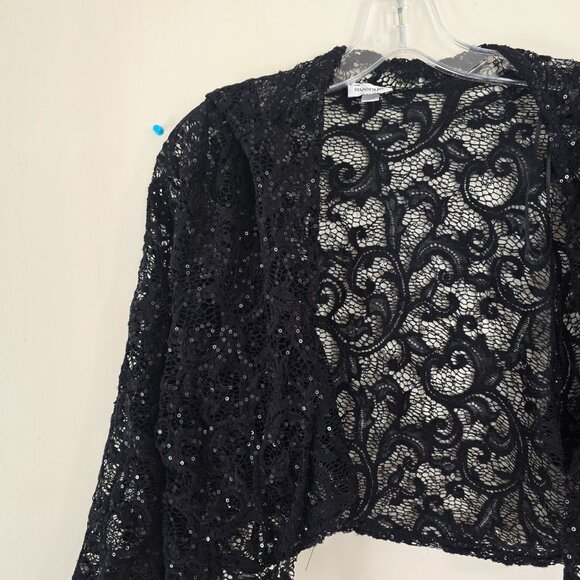 Women's Black Sequin Shaw Size 14/16 - Picture 4 of 5